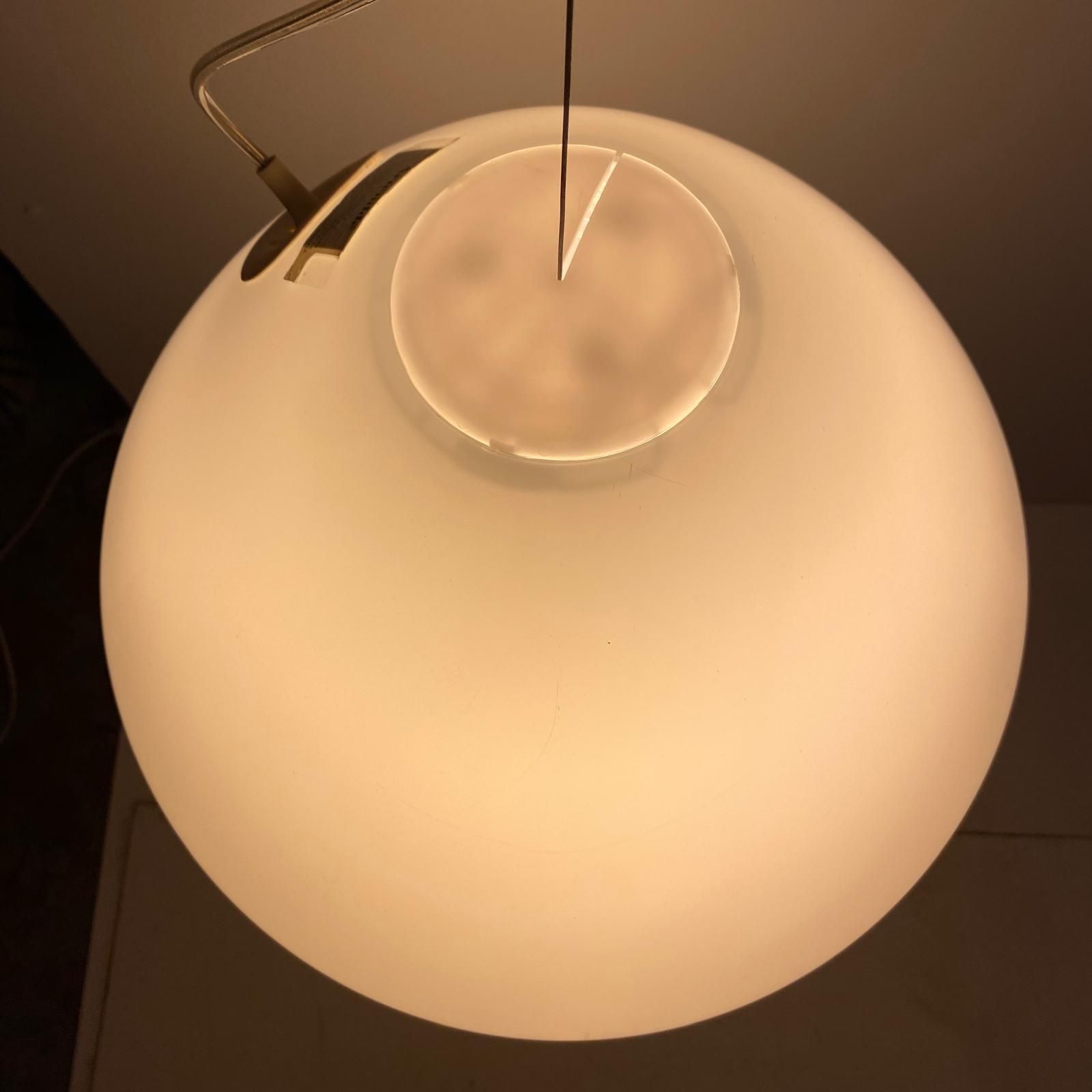 White Glass Pendant " Capsule " Designed By Ross Lovegrove For Artemide. Italy 2010 photo 1500.0