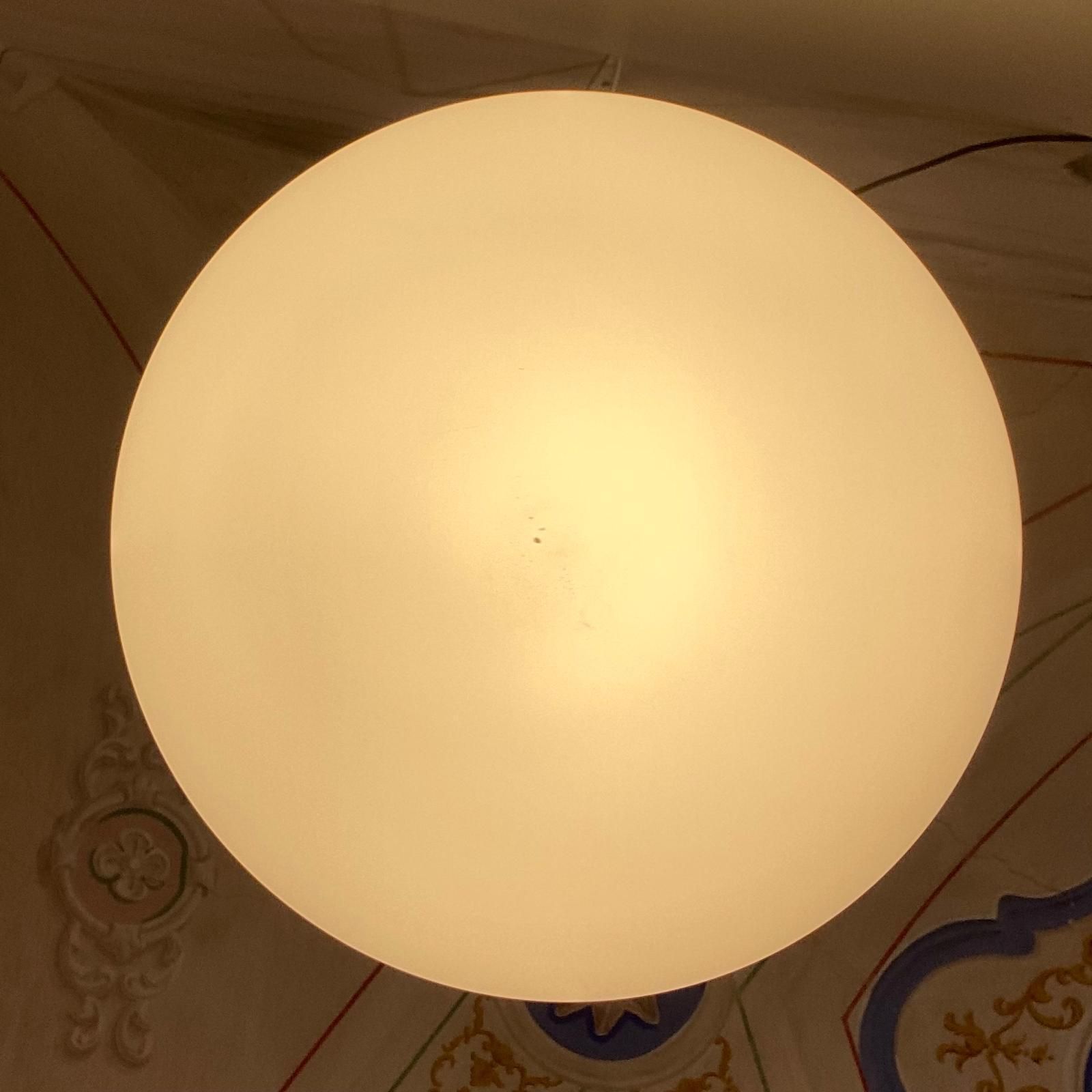 1500.0 White Glass Pendant " Capsule " Designed By Ross Lovegrove For Artemide. Italy 2010 photo