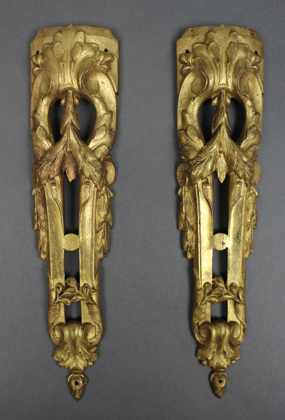 Pair Of Louis XVI Style Gilt Bronze Furniture Mounts C.1890