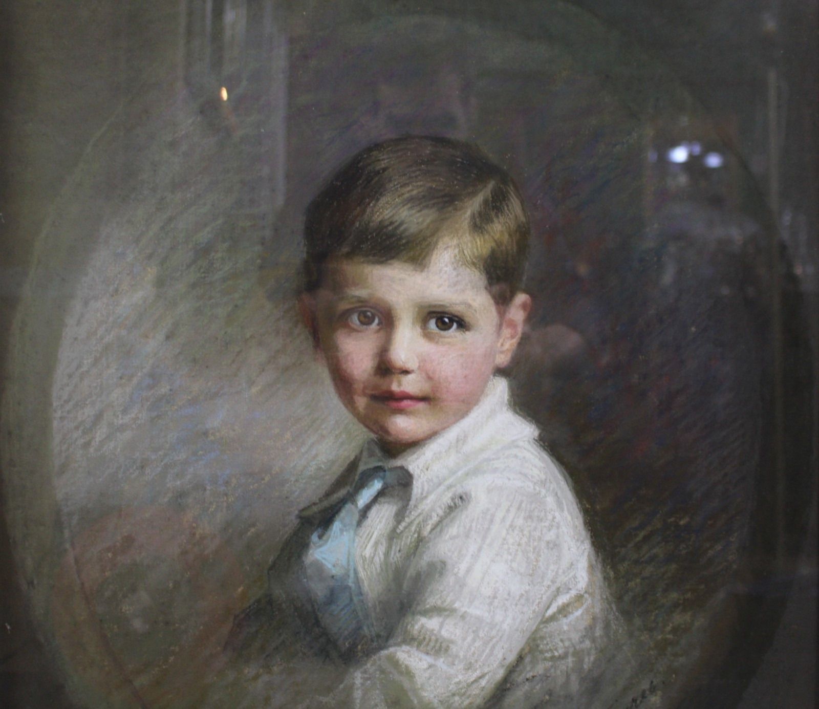 Pair Of Early 20th Century Pastel Portraits By Emily Eyres photo Art