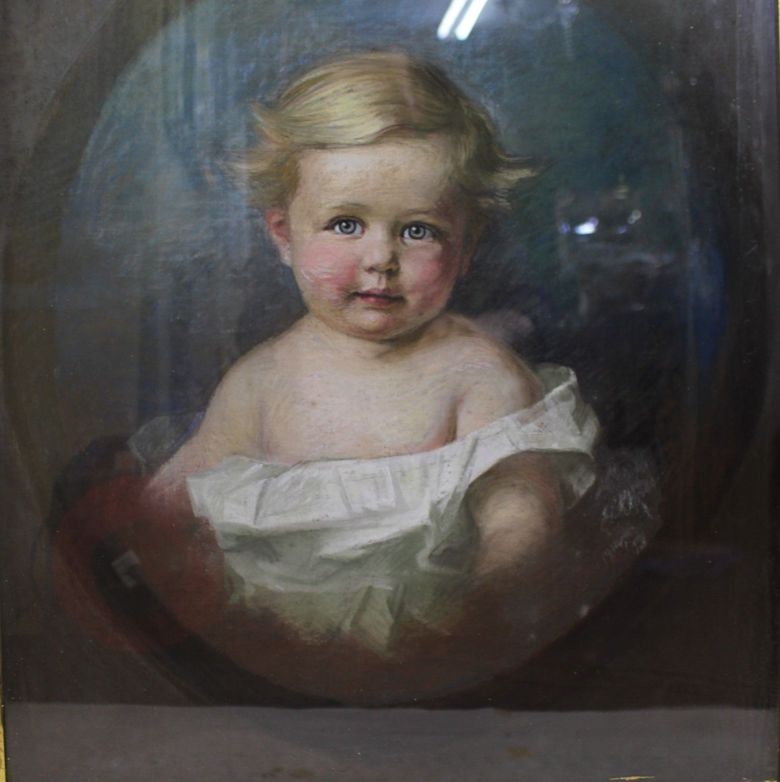 photo furniture Pair Of Early 20th Century Pastel Portraits By Emily Eyres
