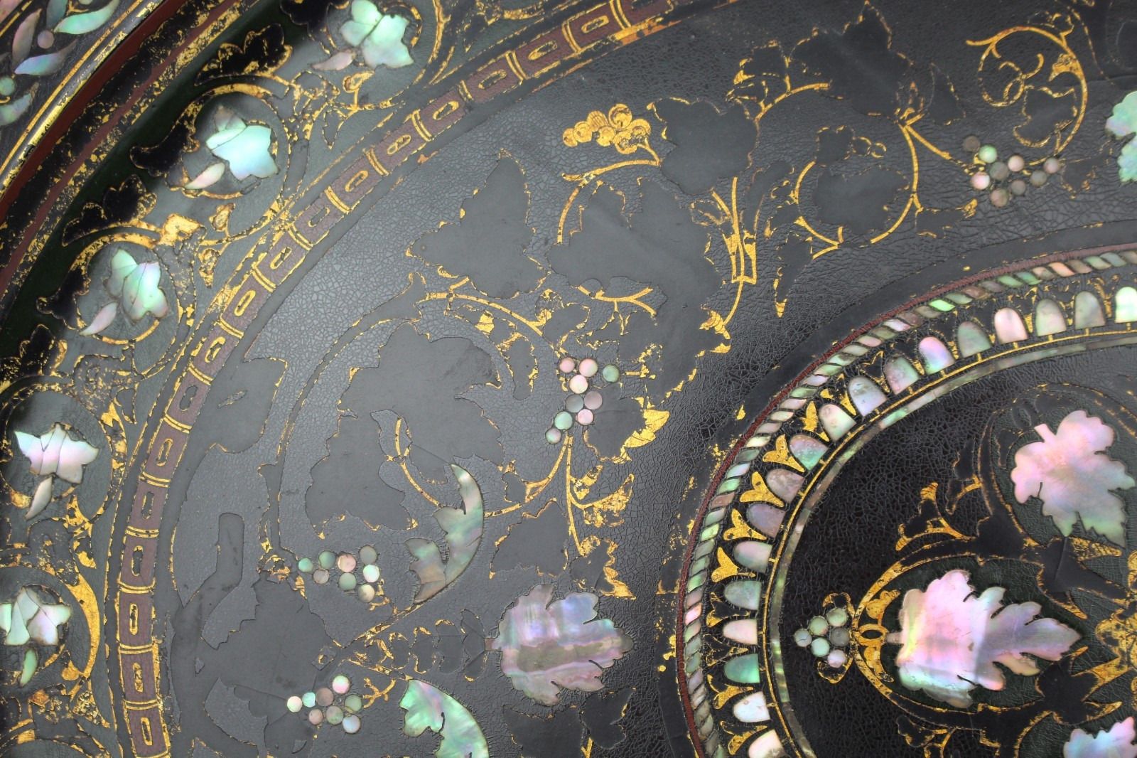 Victorian Oval Papier Mâché Tray By Benetfink & Co, London, C.1870 photo Home Decor