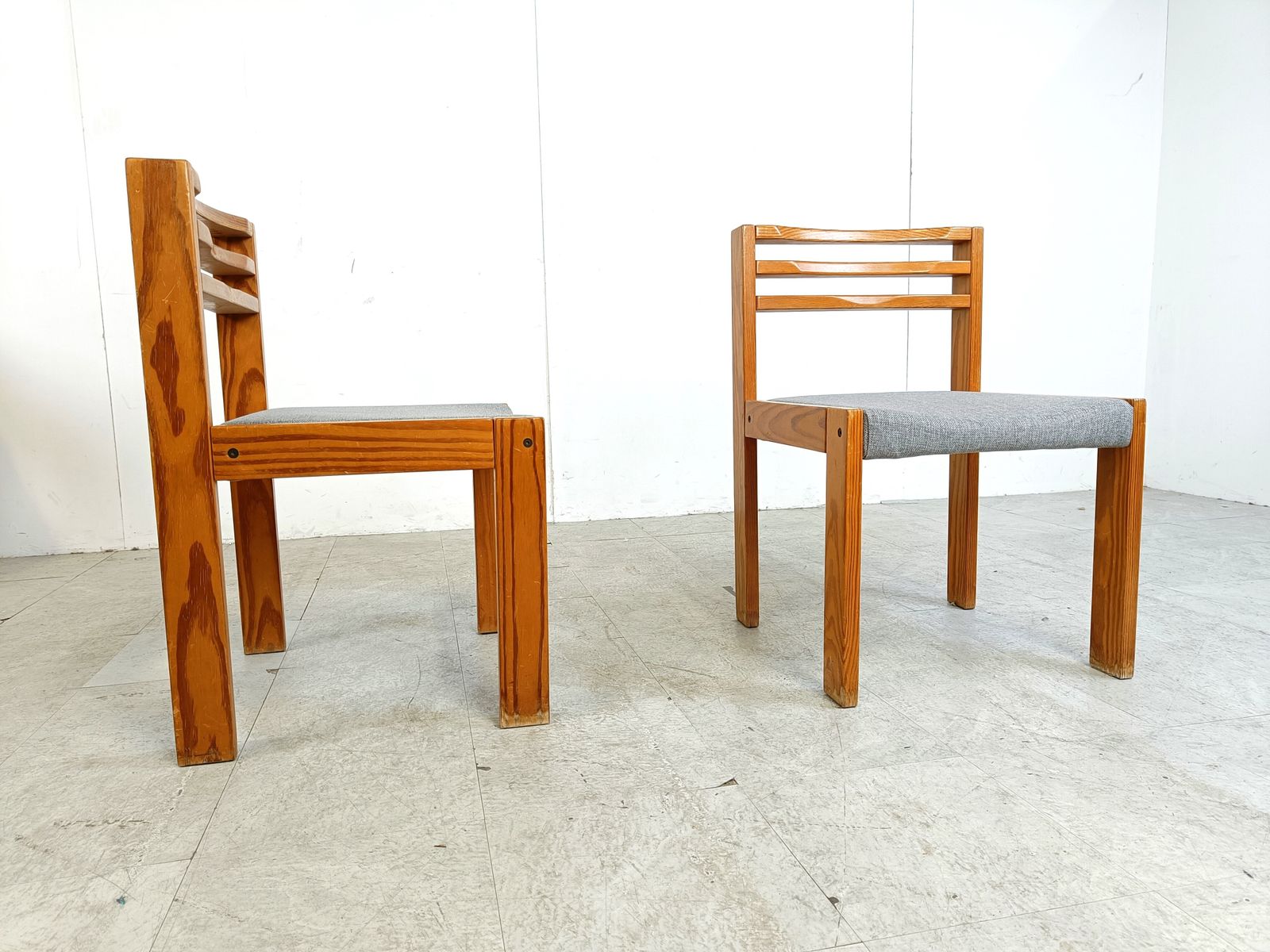 photo furniture Set Of 4 Pine Wood Sg 1200 Dining Chairs By Cees Braakman, 1970s