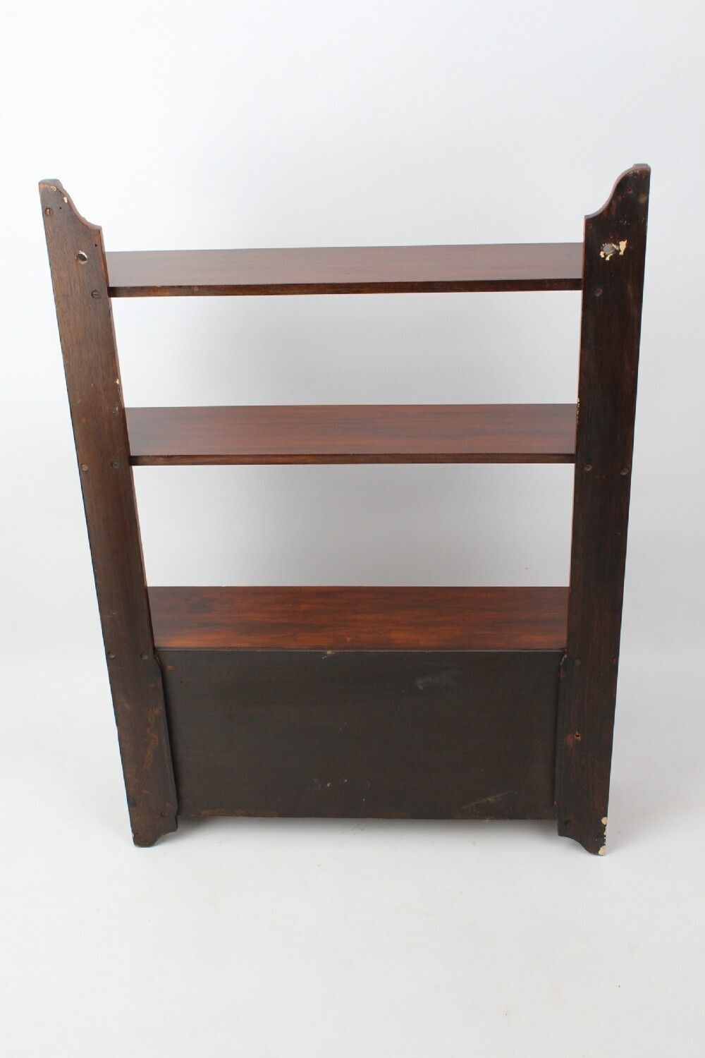 Large Victorian Walnut Hanging Wall Shelf & Cabinet photo Furniture