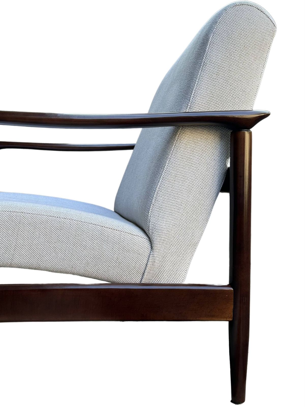 Mid Century Beige Linen Armchairs, By Edmund Homa, 1960s, Set Of Two photo buy