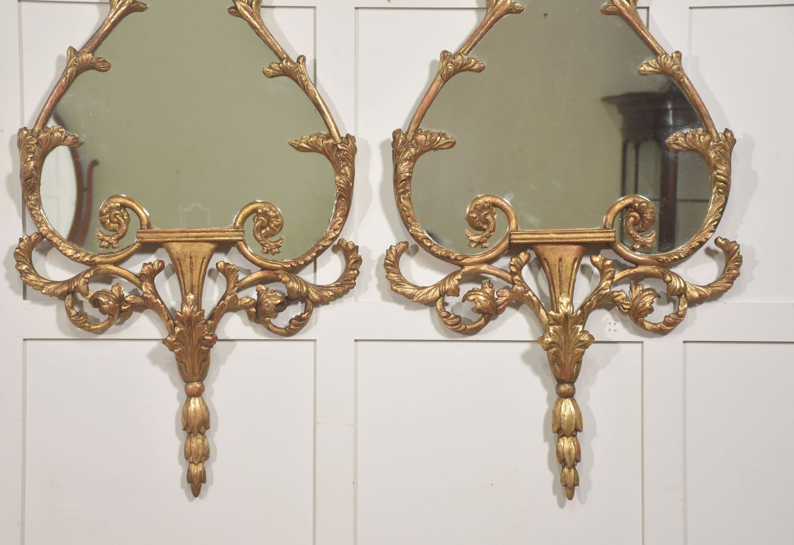 Pair Of 19th Century Giltwood Rococo Revival Wall Mirrors photo buy