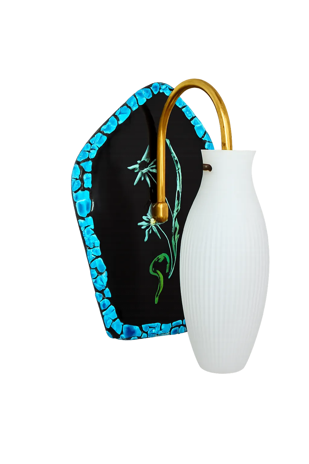 Wall Lamp From The 1960s, Made Of Ceramic. Good Condition, 1xe14.