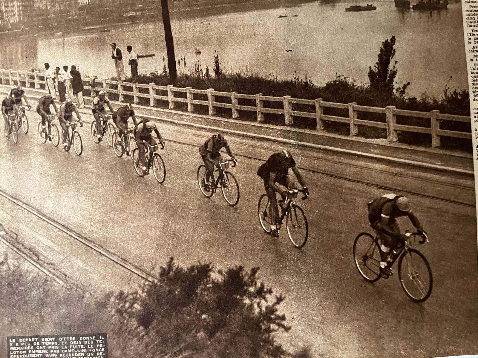 Vintage Tour De France Cycling Print 1949 Porte De Saint Sebastien photo 103.0