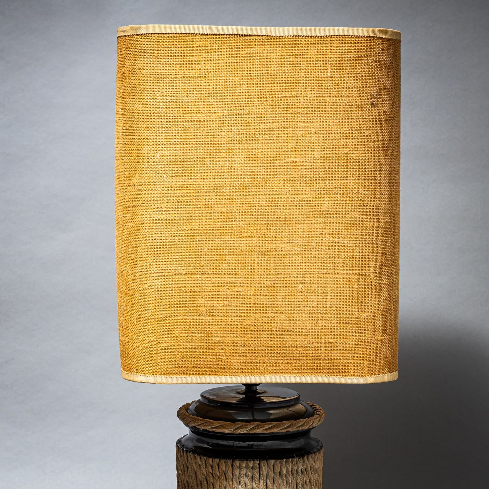 Table Lamp With Rope Decoration, Mid 20th Century photo furniture