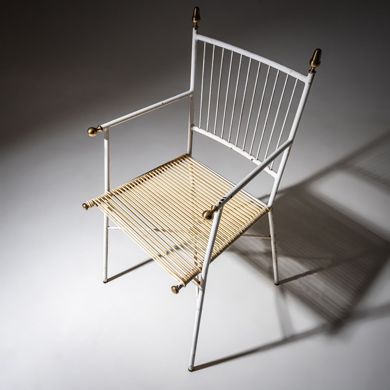 White Lacquered Armchair, Italy, Mid 20th Century photo furniture