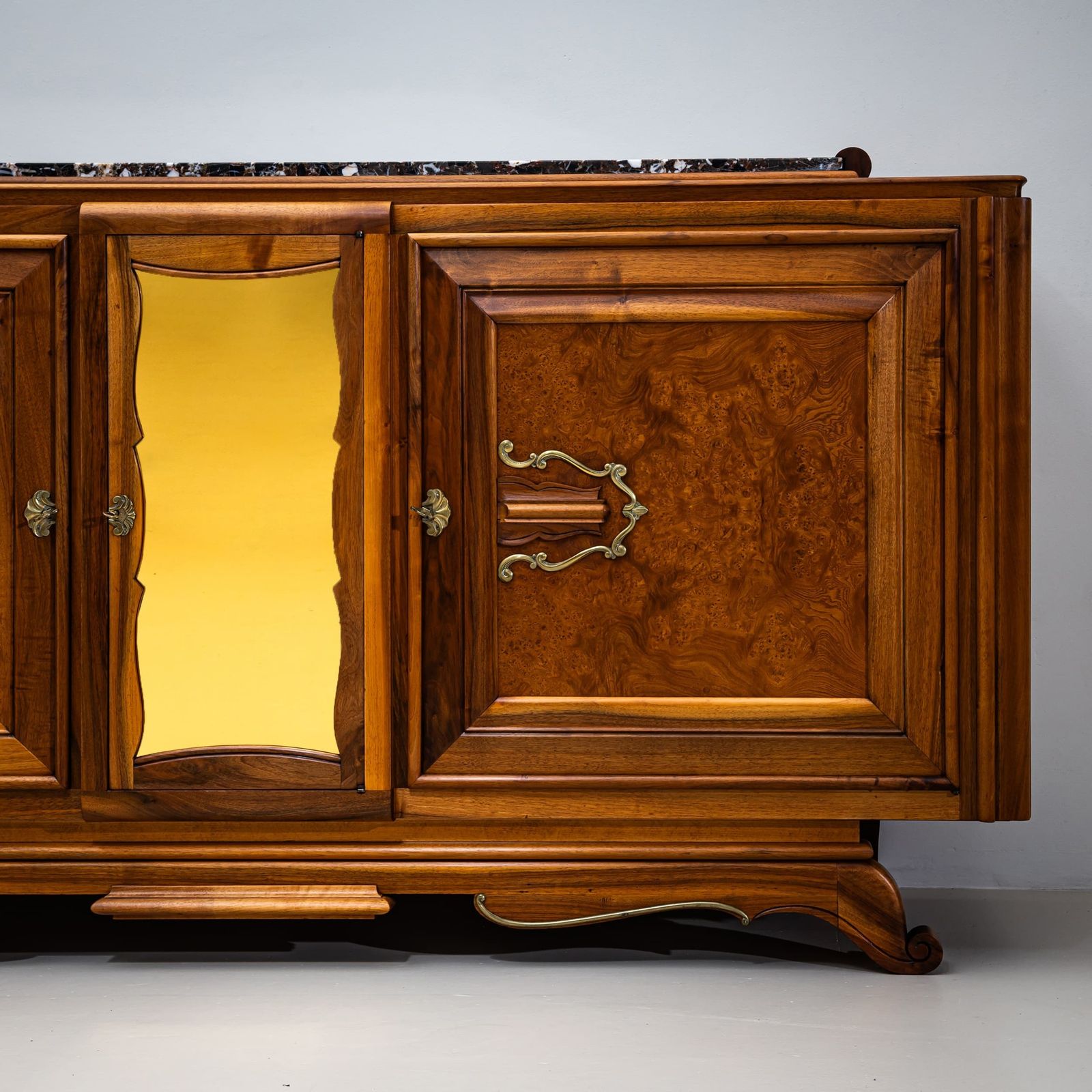 Furniture Art Deco Sideboard With Marble Top, France, 1930s photo