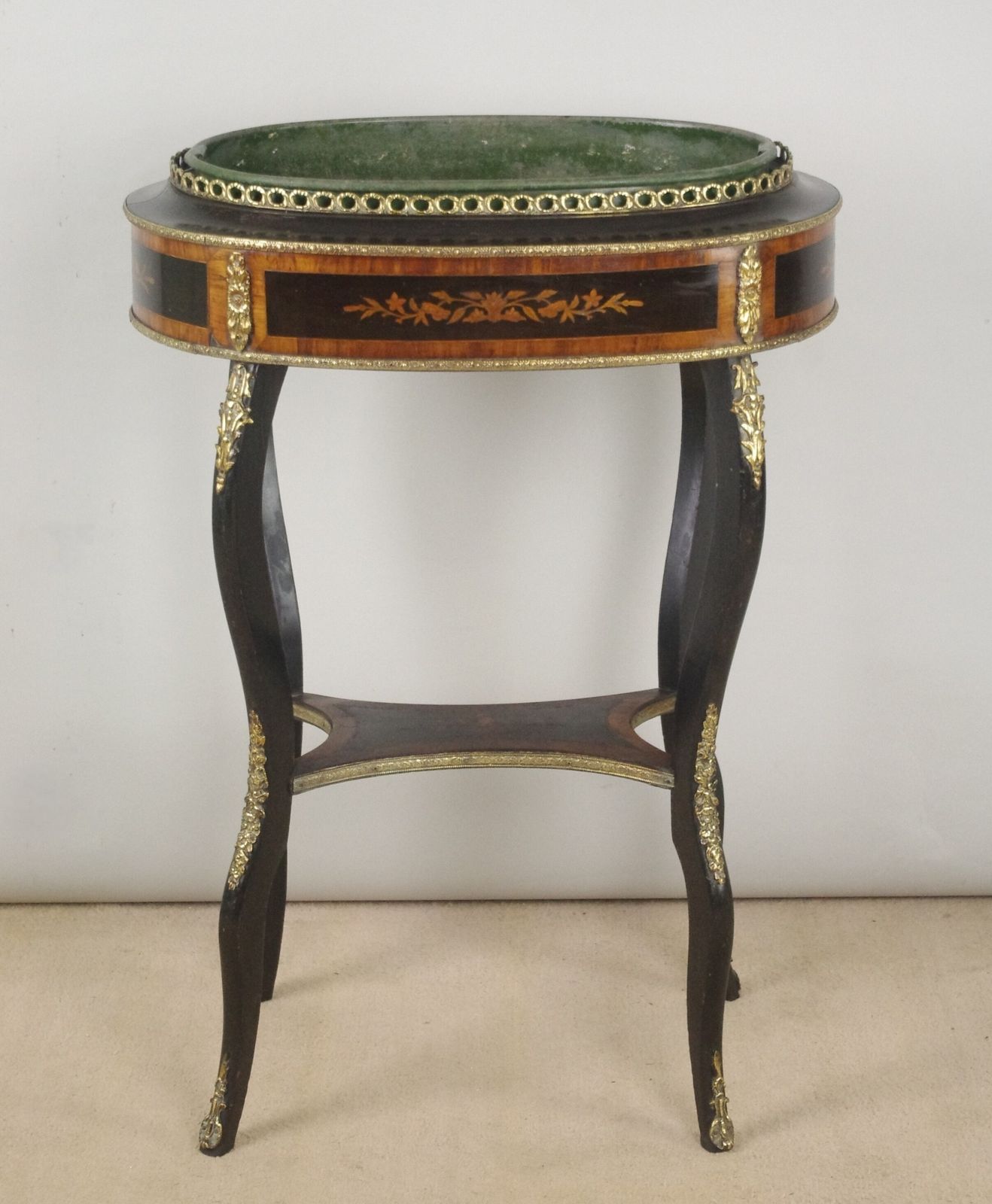19th Century French Ebonised Jardiniere Table With Gilt Metal Mounts photo for sale
