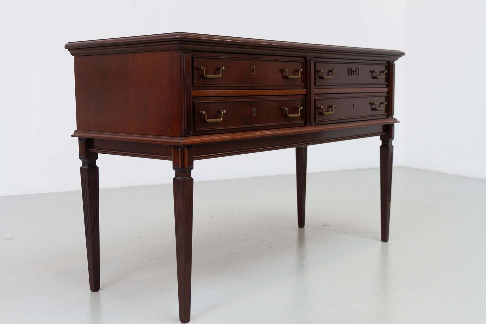 photo for sale Danish Hepplewhite Mahogany Console Table By Farre Møbelfabrik, 1970s.