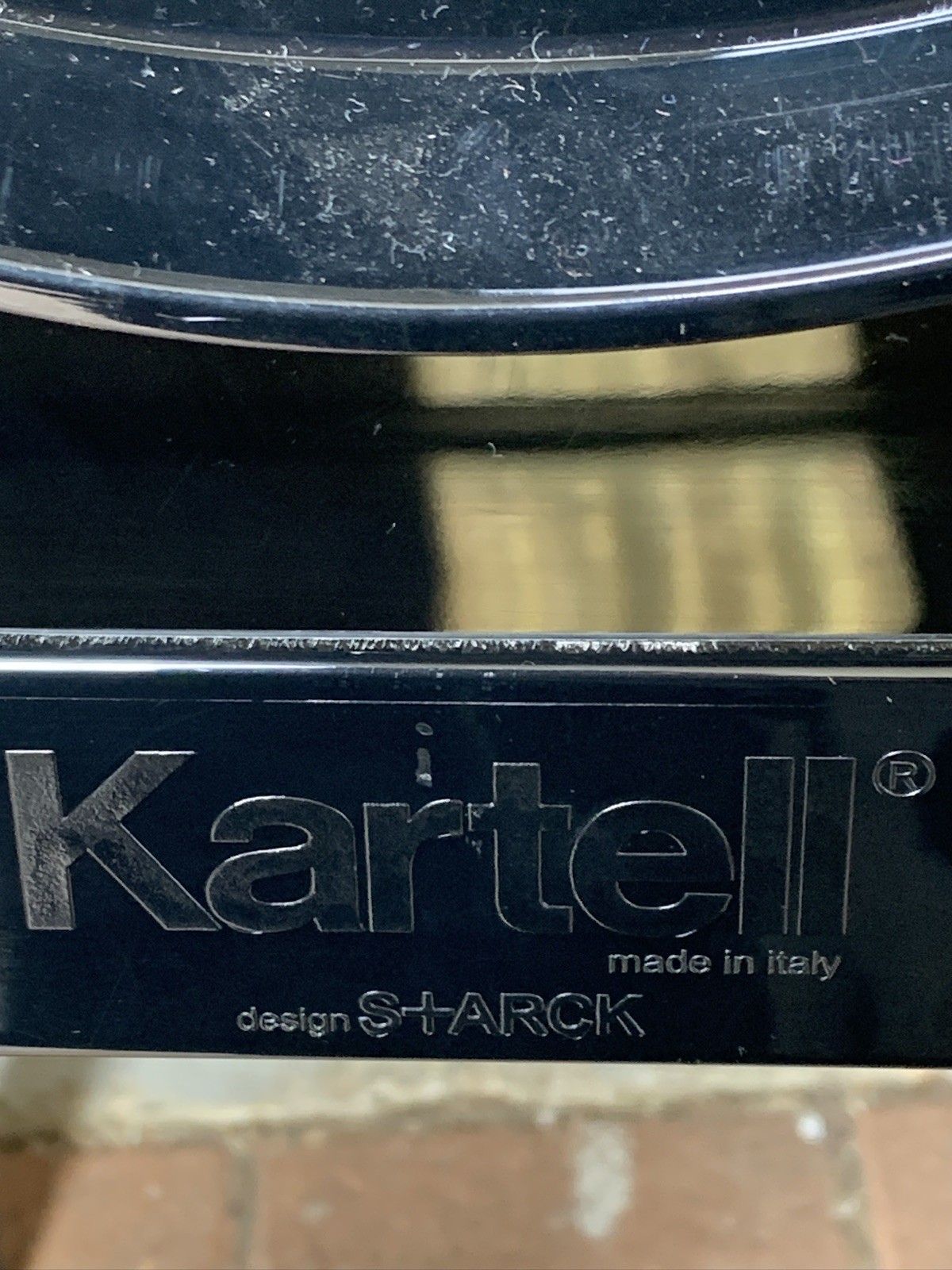 photo for sale Pair Of Philippe Starck –Kartell ‘One More’ Counter Stools (65cm)  Glossy Black
