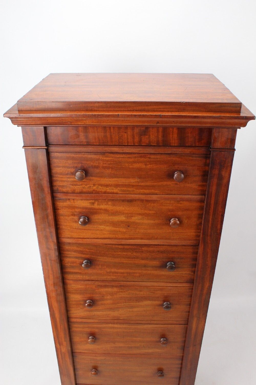 Tall Victorian Mahogany Wellington Chest With Secret Lock photo 1195.0