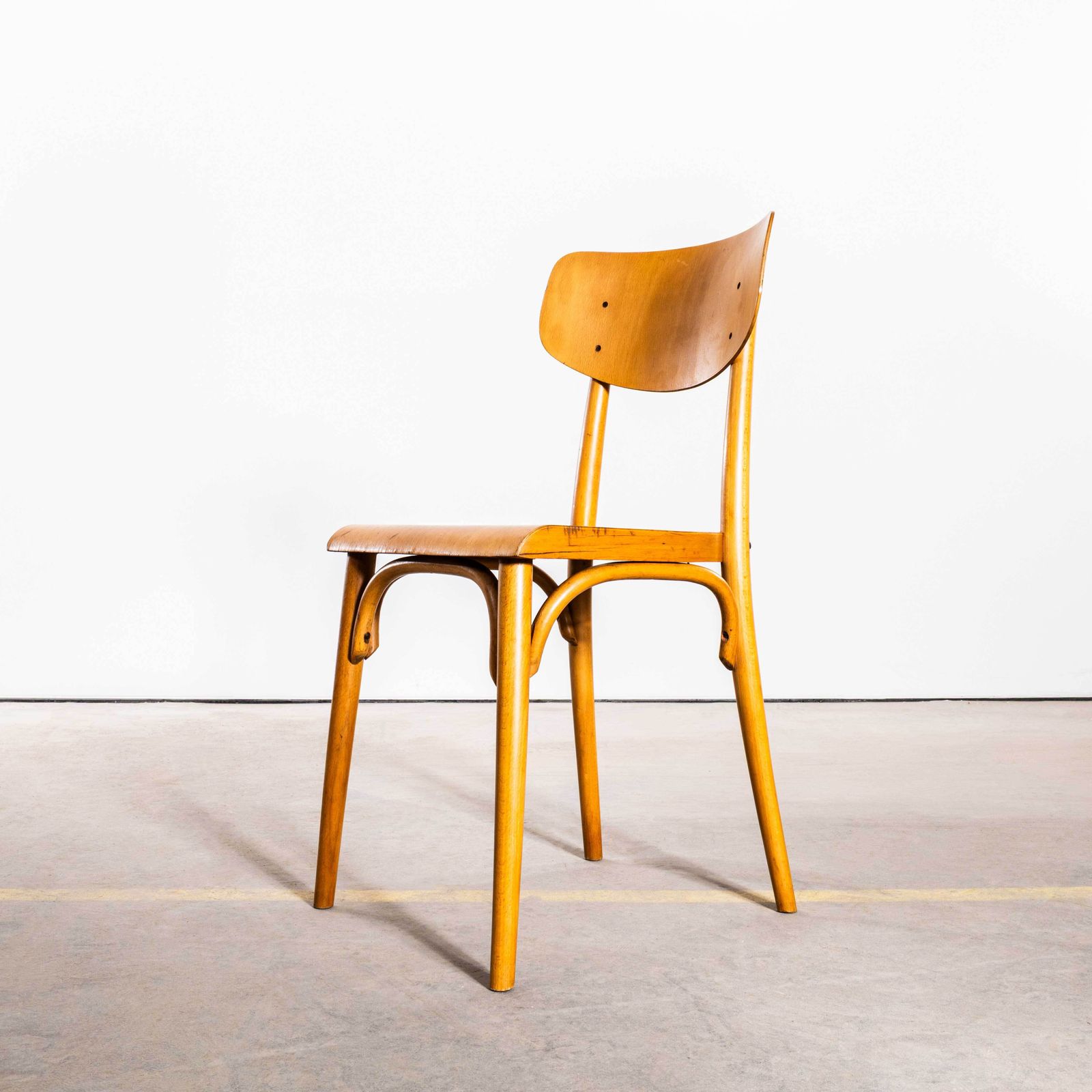 1960’s Honey Glossed Shield Back Dining Chairs – Set Of Four photo vinterior