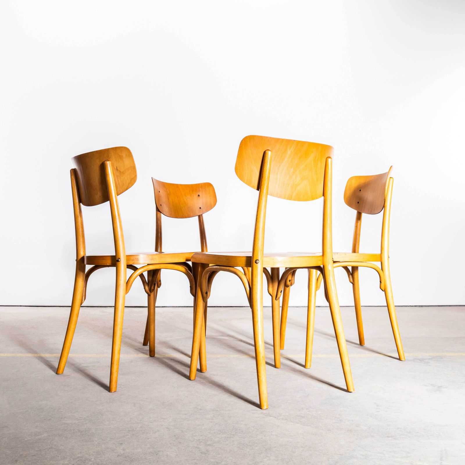 1960’s Honey Glossed Shield Back Dining Chairs – Set Of Four photo buy