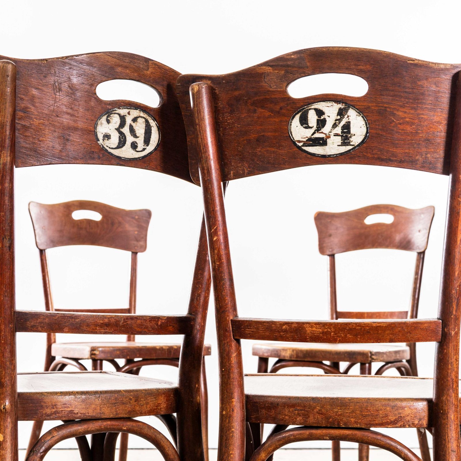 1940's Exceptional Early Bentwood Theatre Chairs   Set Of Four photo vinterior