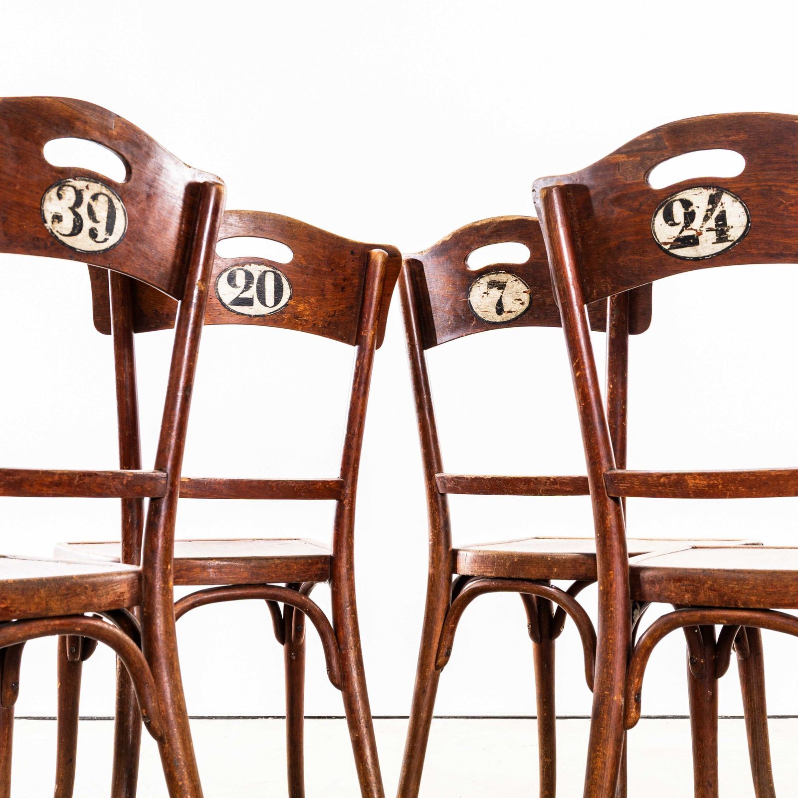 photo furniture 1940's Exceptional Early Bentwood Theatre Chairs   Set Of Four