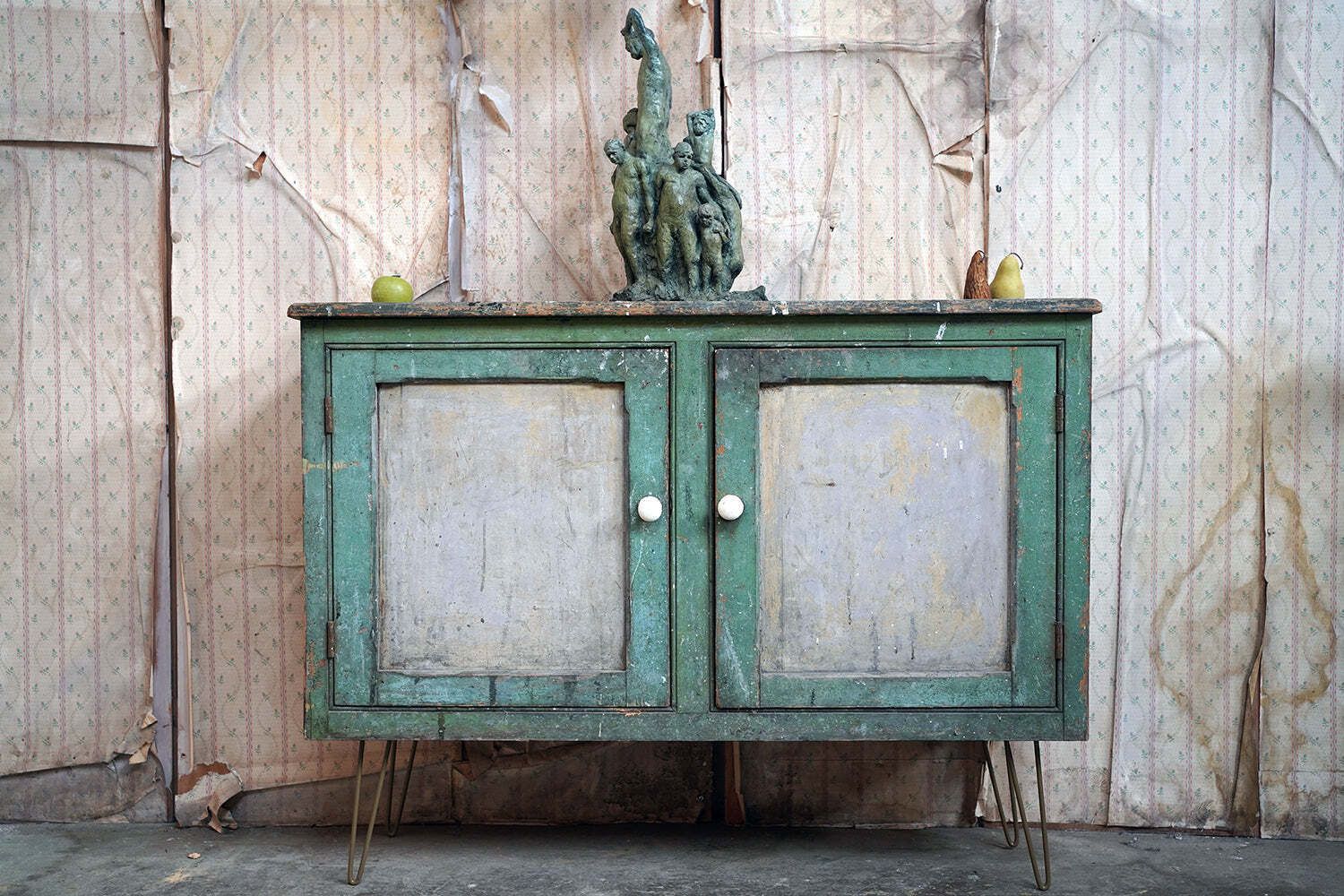 A Mid Victorian Painted Pine Sideboard C.1860