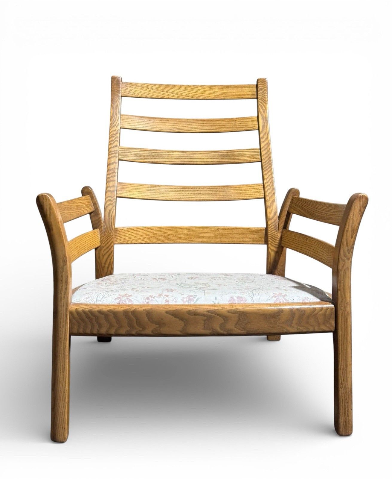Ercol Golden Dawn Saville Armchair Solid Elm And Beech Beech Mid Century C1970s photo furniture