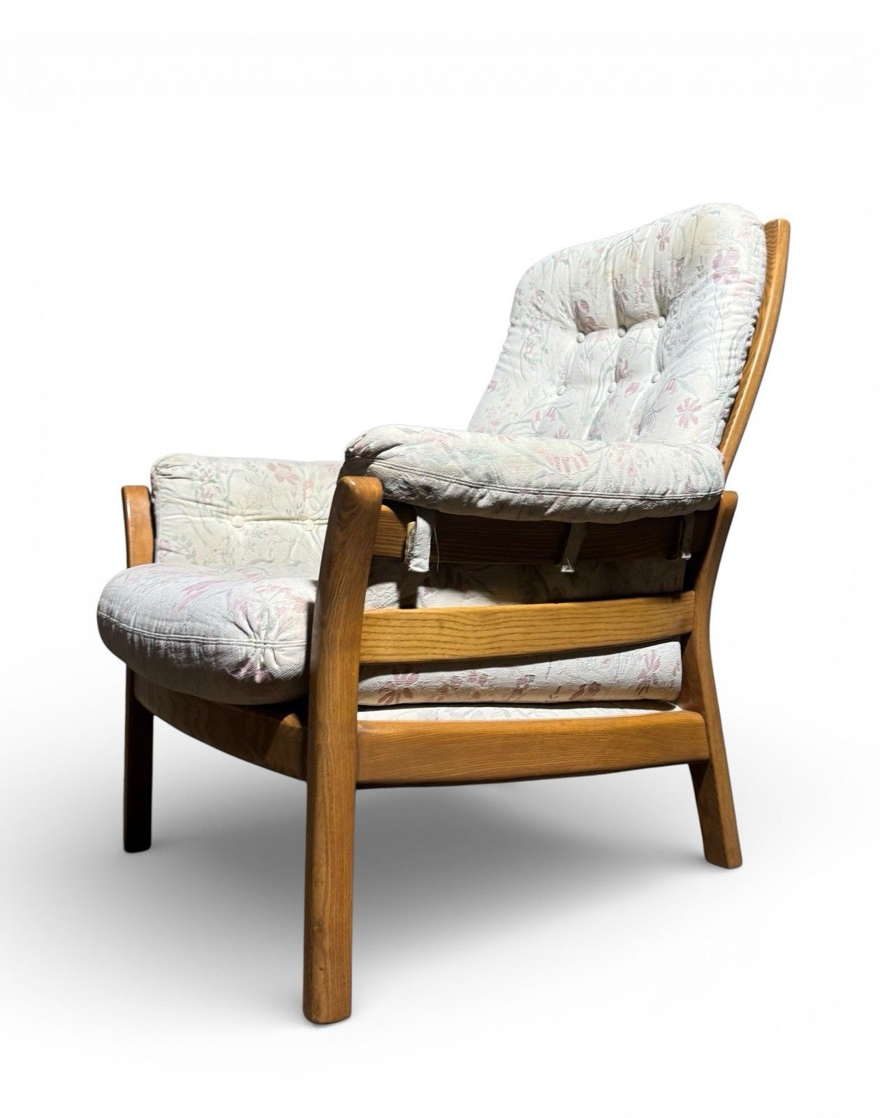 photo buy Ercol Golden Dawn Saville Armchair Solid Elm And Beech Beech Mid Century C1970s