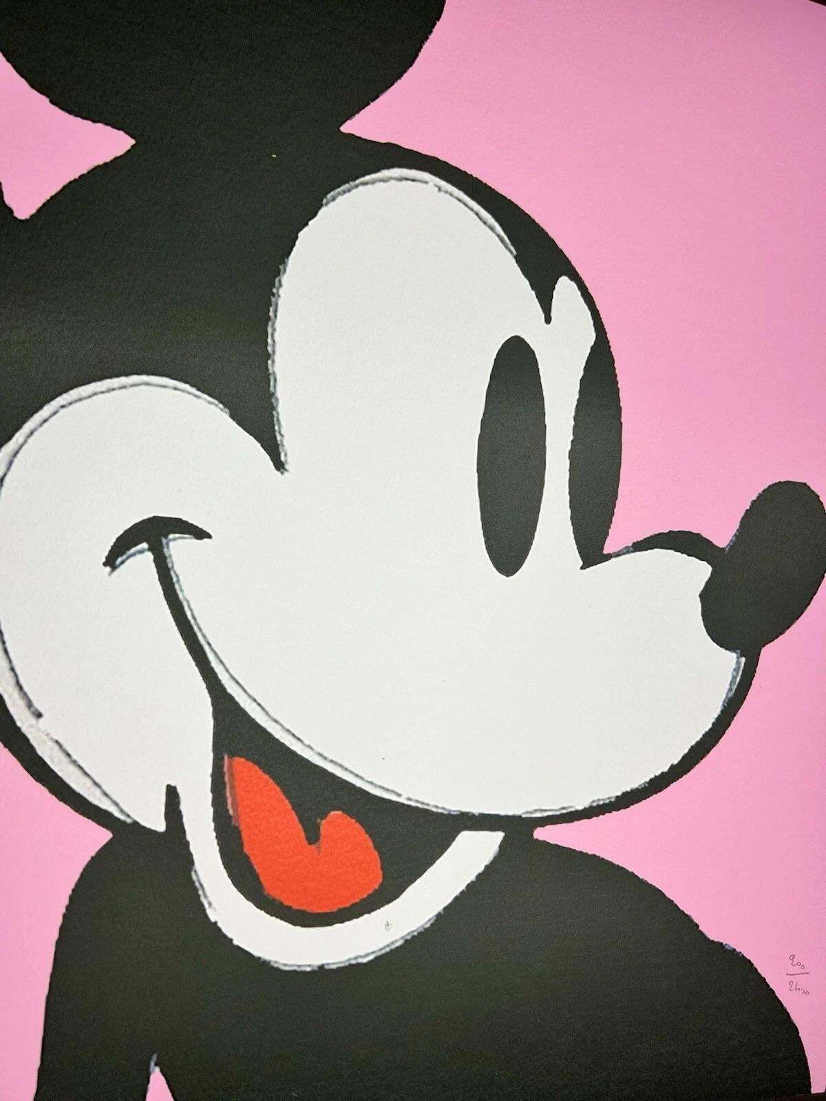 1986 Carnegie Museum Of Art After Andy Warhol "Mickey Mouse" Lithograph photo furniture