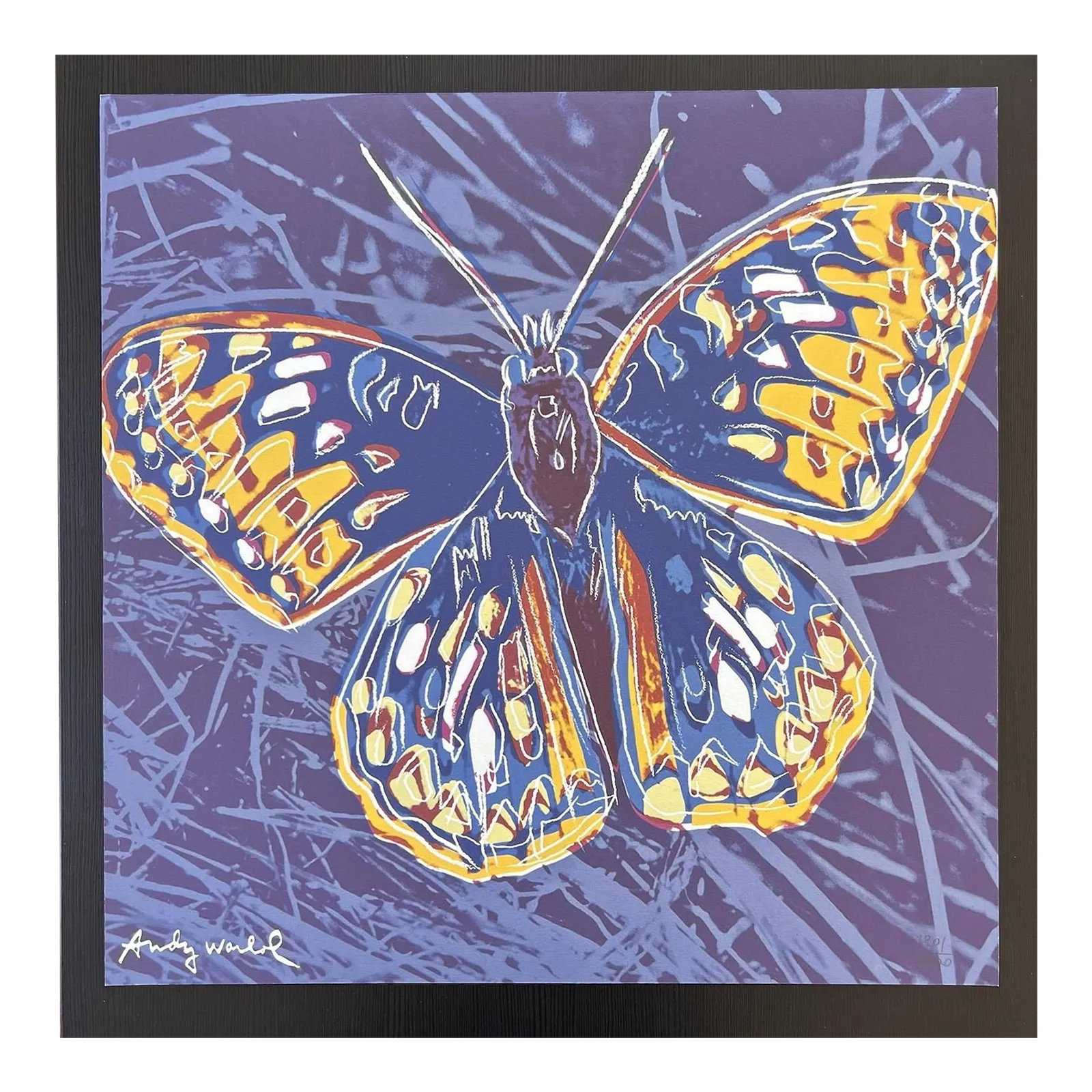 1986 Carnegie Museum Of Art After Andy Warhol "Butterfly" Lithograph