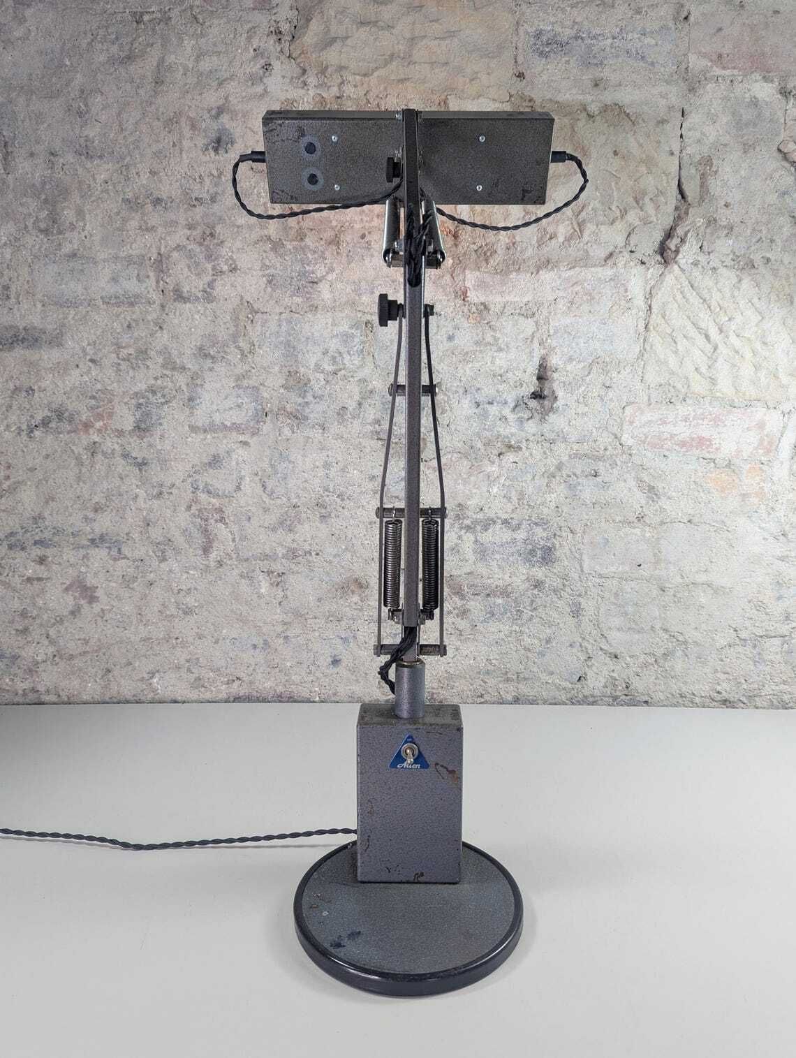 photo furniture Vintage P.W. Allen & Co Industrial Visual Inspection Lamp – Articulated Engineer’s Desk Light