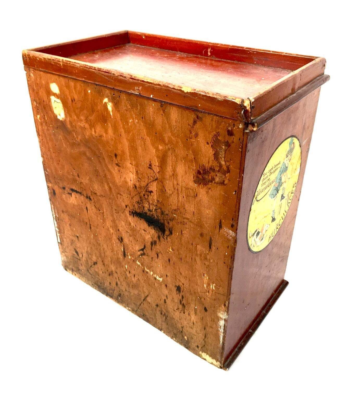 photo vinterior Antique Advertising Hurculaces Haberdashery Shop Counter Drawers Cabinet C1930