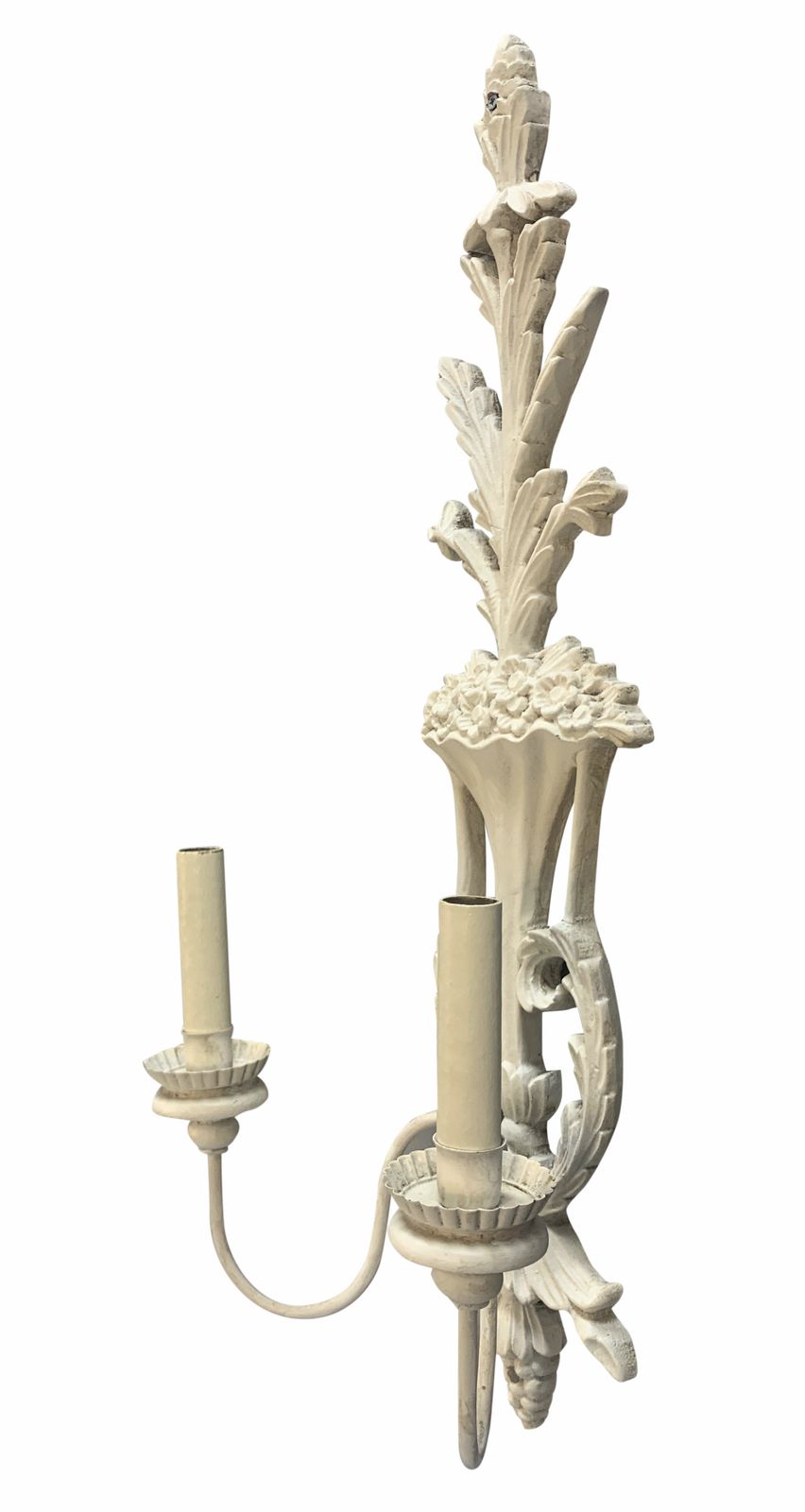 A Pair Of Large French Carved & Gessoed Wall Lights photo Lighting