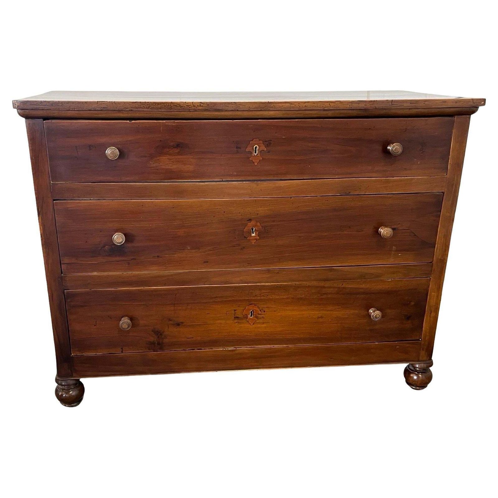 19th Century Italian Charles X Walnut Chest Of Drawers / Commode photo furniture