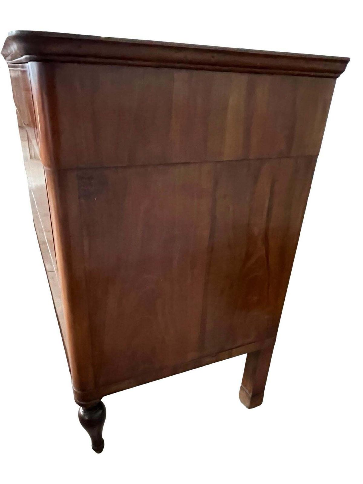 photo furniture Italian Walnut Empire Chest Of Drawers / Commode With Book Matched Veneer