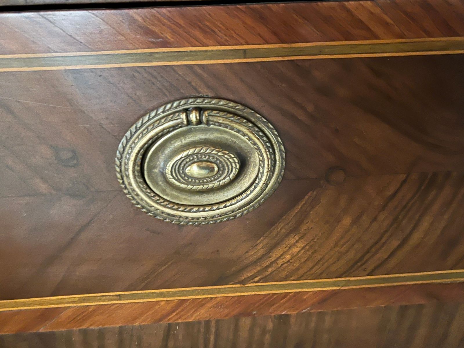 Italian Walnut Neoclassical Commode / Chest Of Drawers With Inlay Design photo Furniture