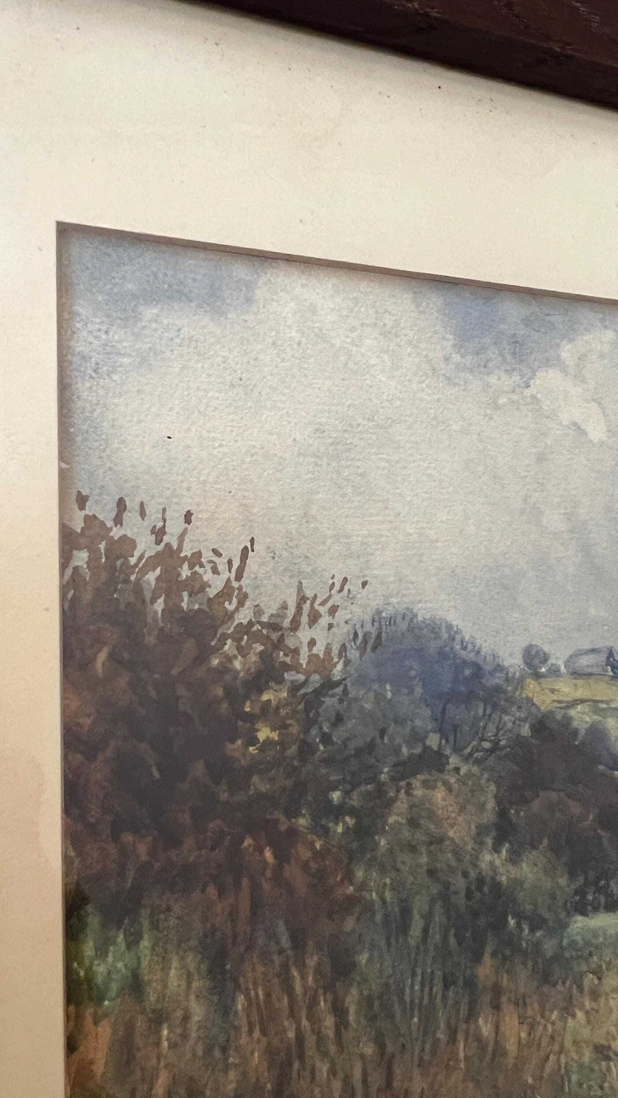 Antique 1912 Watercolour Picture Farm In Penarth By George Frederick Harris — Signed Framed photo 389.0