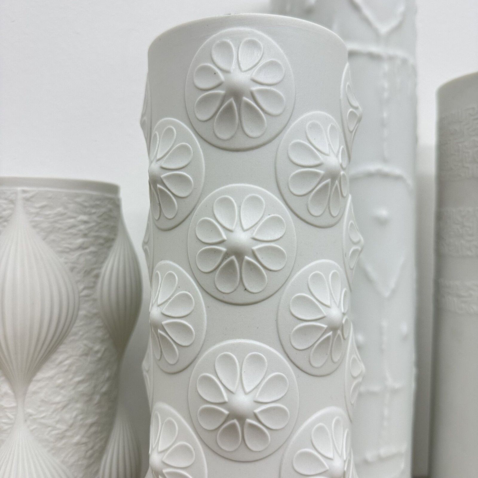 Set Of 6 Biscuit Porcelain Vases , 1970s photo for sale