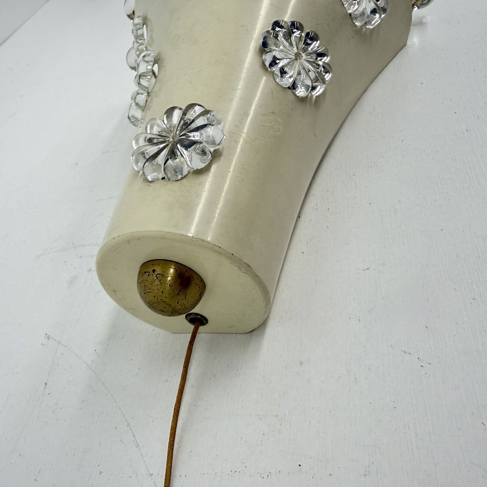 Emil Stejnar Wandlamp Met Bloemkristallen, Ca. Jaren 1950, Wenen photo vintage