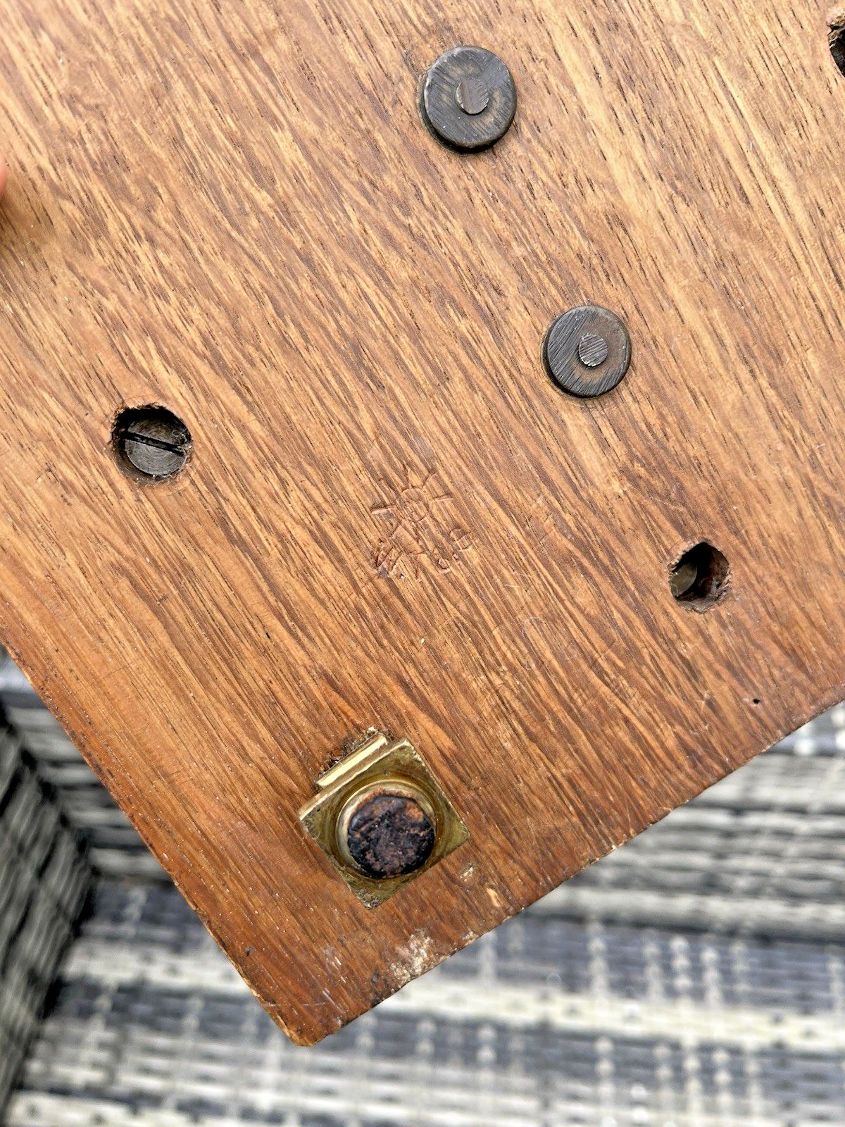 550.0 Exceptional Antique Wt&S William Tonks & Sons Brass Oak Magazine Newspaper Rack photo