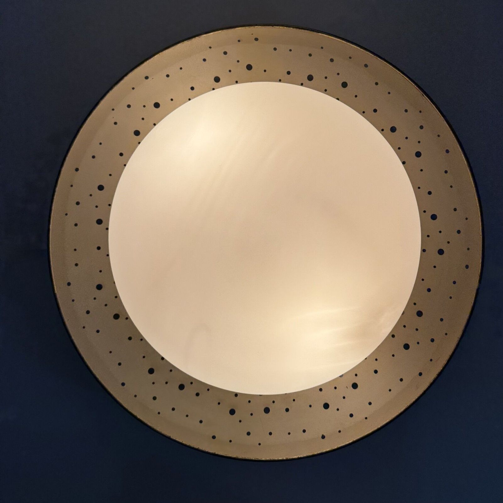 Ernest Igl Voor Hillebrand Grote Fifties Plafondlamp / Wandlamp, Ca. Jaren 1950 photo for sale