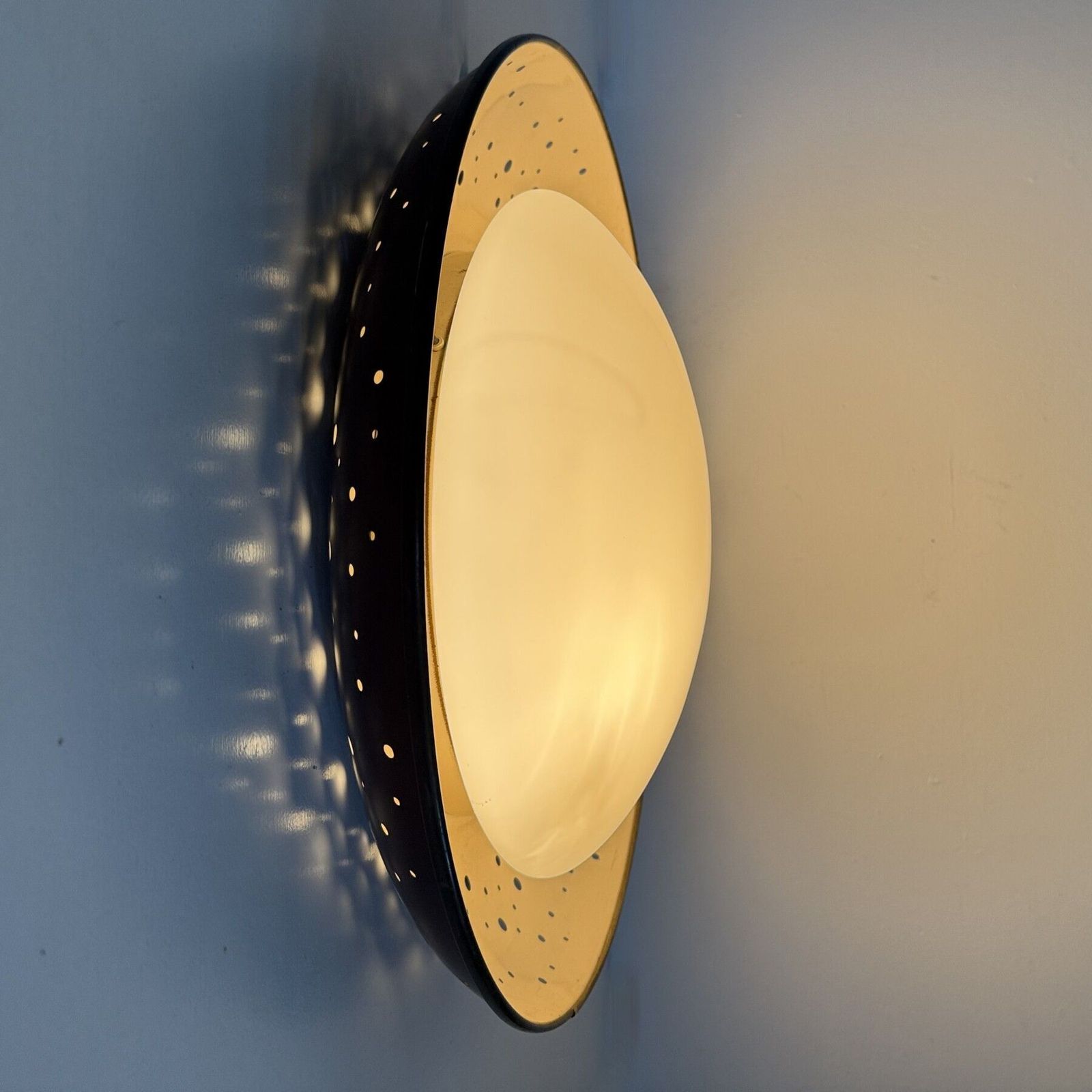 Ernest Igl Voor Hillebrand Grote Fifties Plafondlamp / Wandlamp, Ca. Jaren 1950 photo vintage