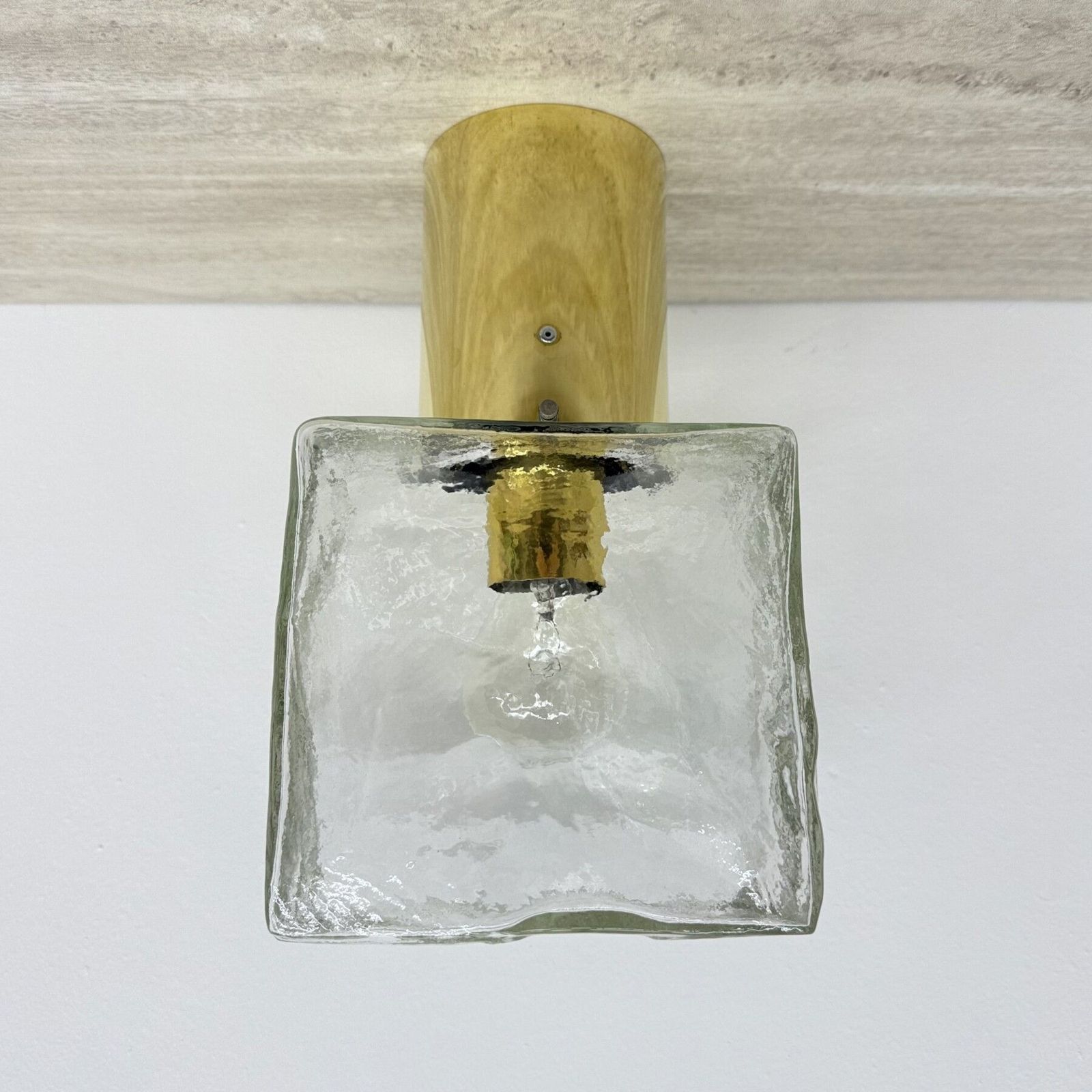 J.T. Kalmar Plafondlamp Van Matglas En Messing, Jaren 1970 photo 1056.0