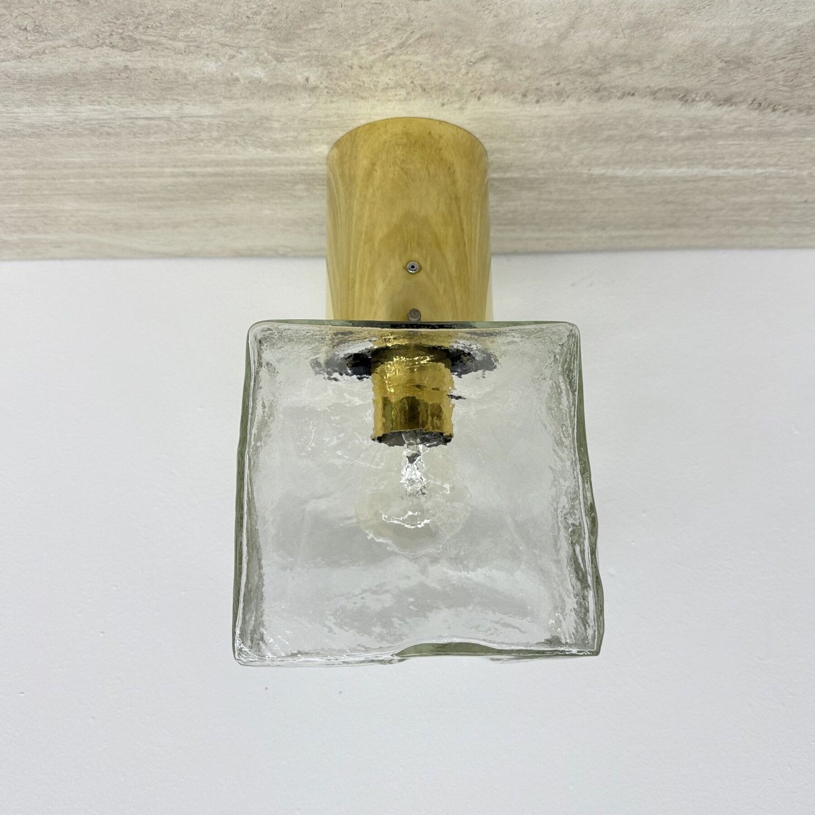 J.T. Kalmar Plafondlamp Van Matglas En Messing, Jaren 1970 photo buy