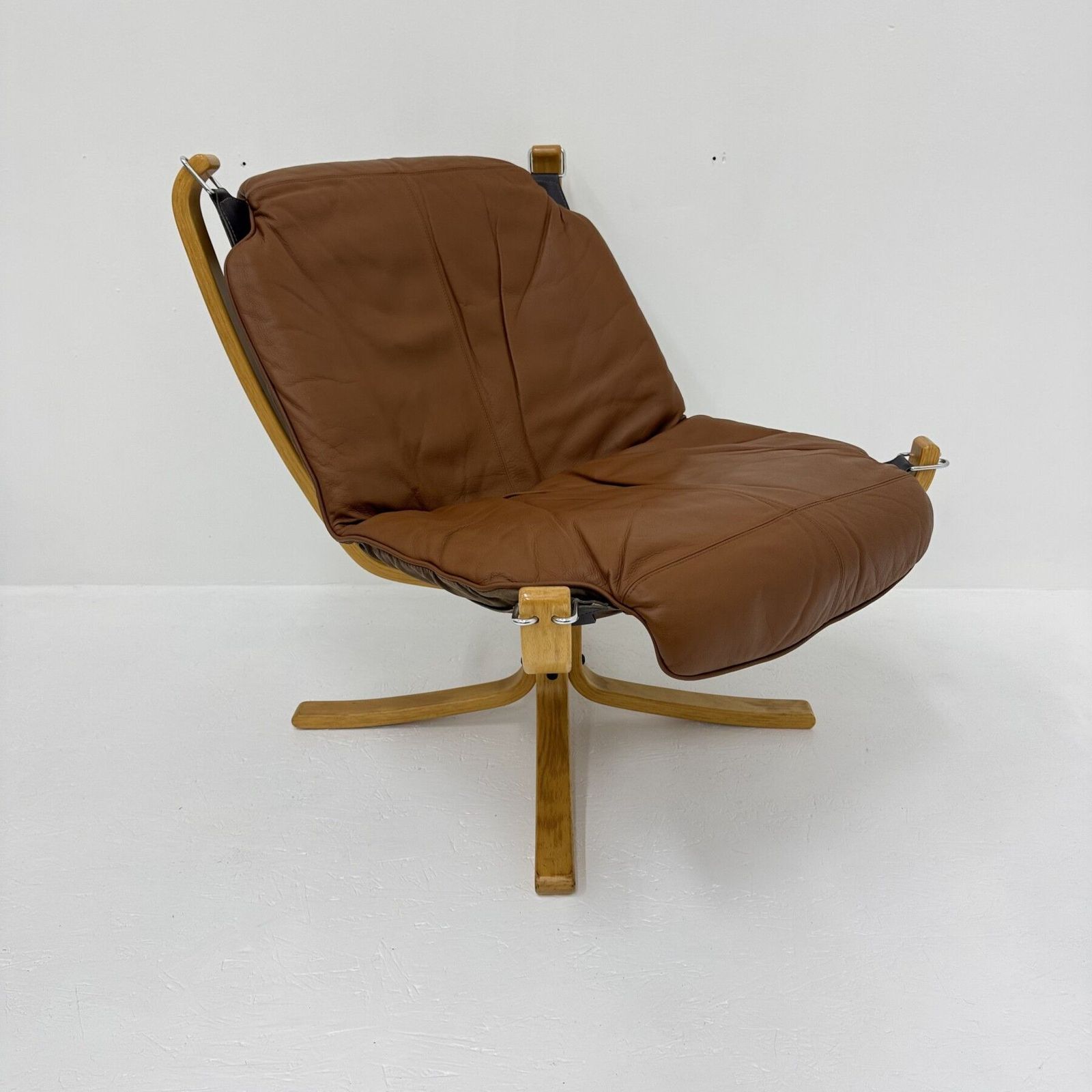 Falcon Leather Lounge Chair By Sigurd Ressel For Vatne Møbler, 1970s photo vinterior