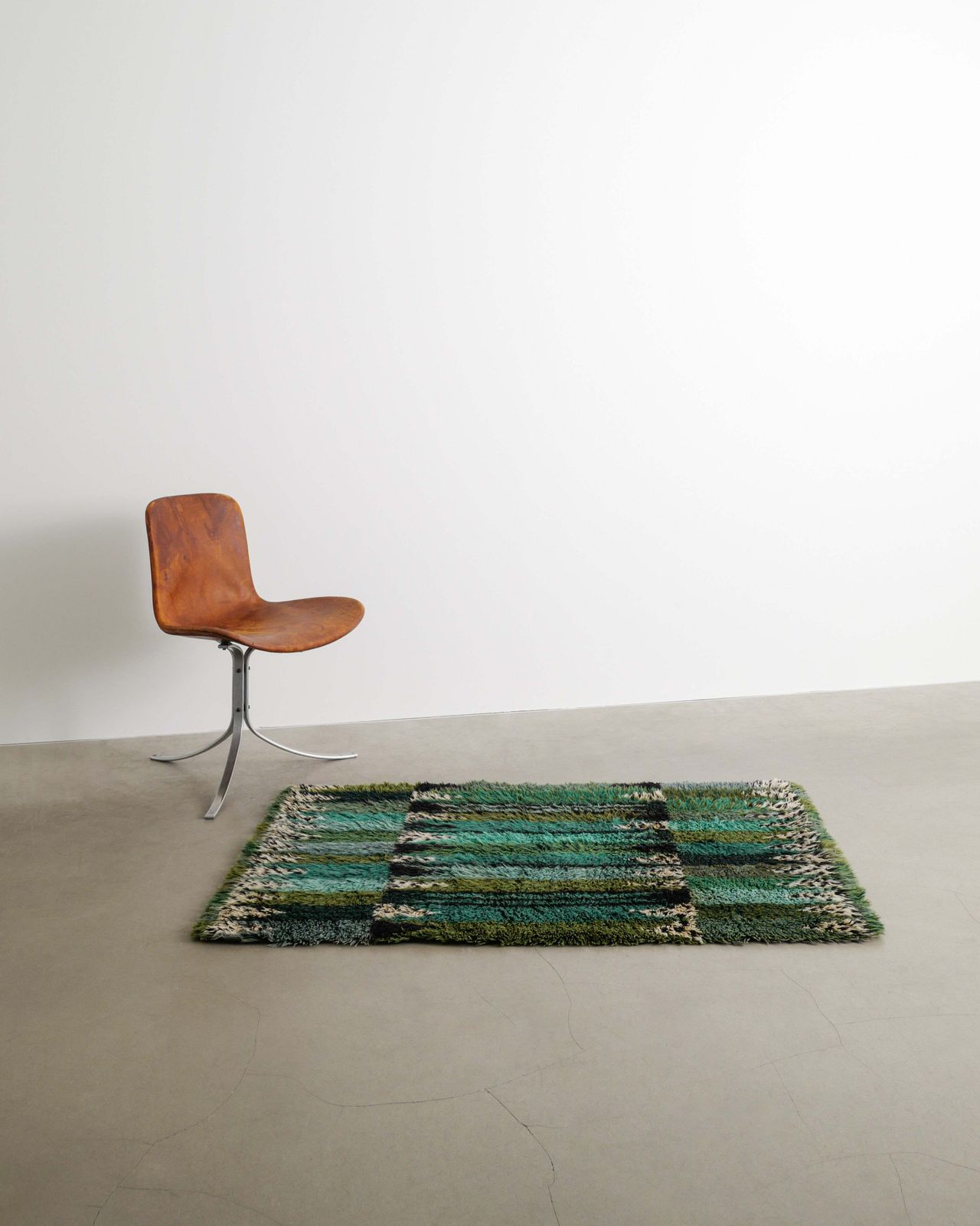 Decorative Swedish Mid Century Green Woven Wool Pine Rug By Marianne Richter, 1960s photo furniture