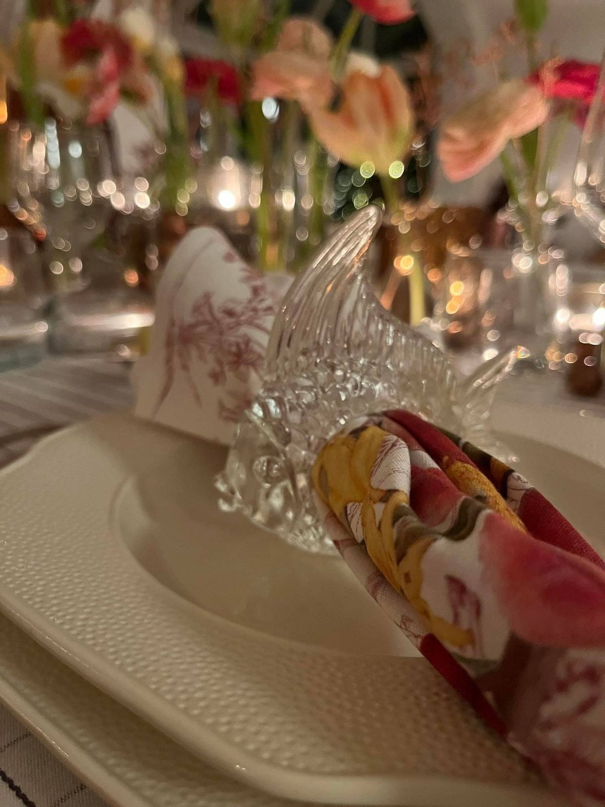 Lucite Angel Fish Napkin Rings: Tropical Beach Decor, Set Of 8 photo vinterior