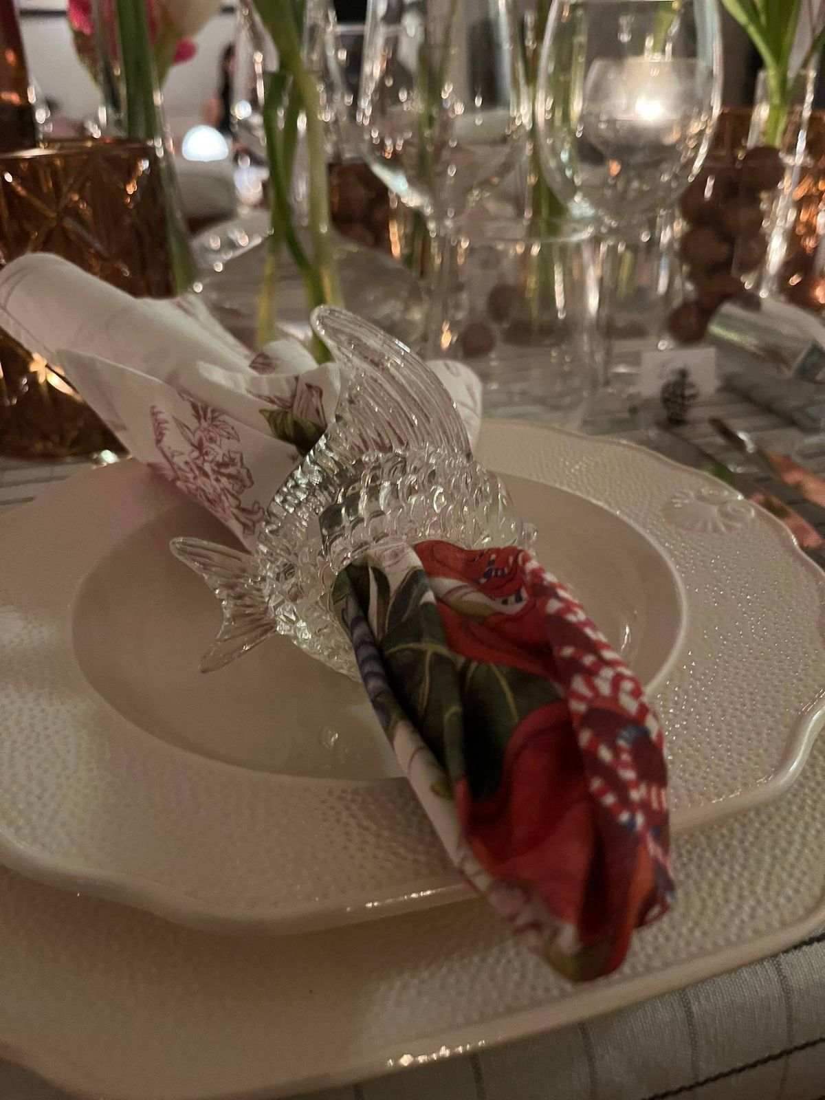 Lucite Angel Fish Napkin Rings: Tropical Beach Decor, Set Of 8 photo vintage
