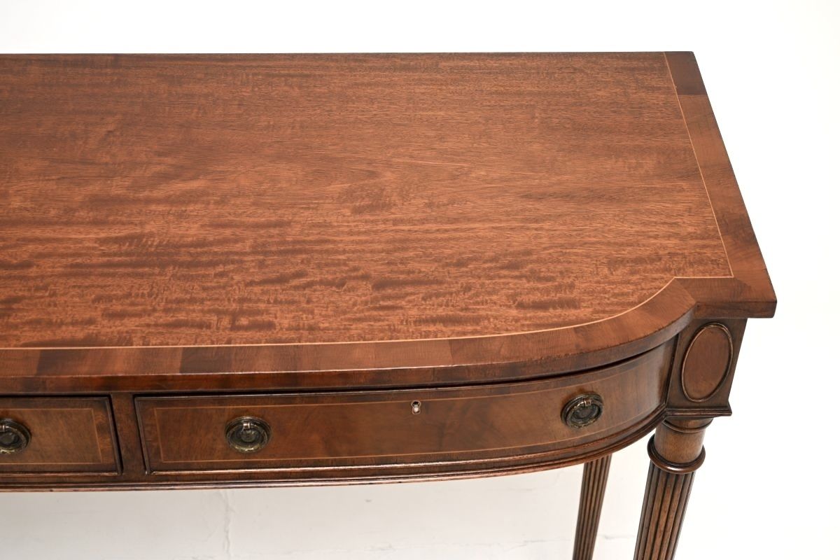 Antique Georgian Style Inlaid Mahogany Console Table photo Furniture