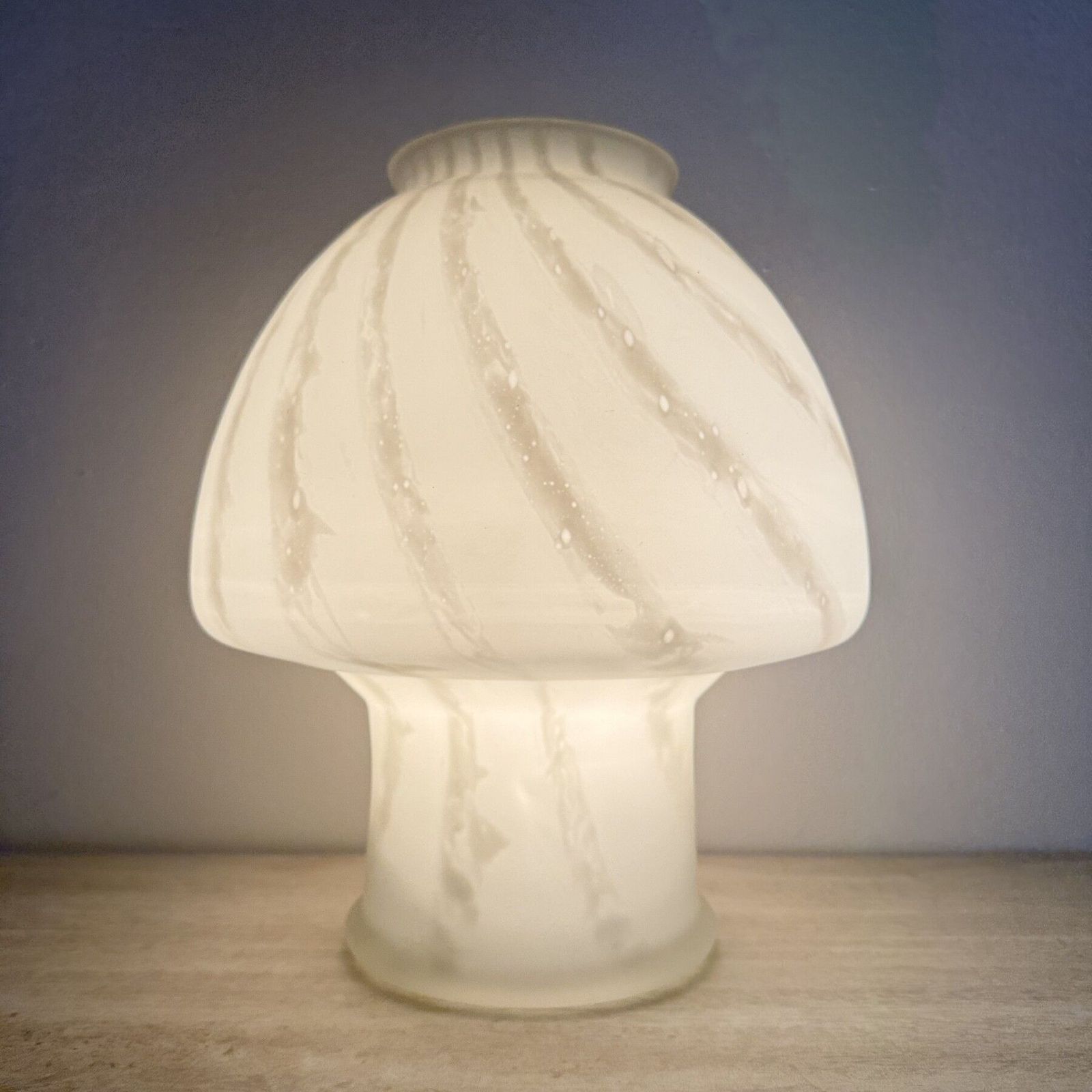 photo vinterior Mid Century Murano Glazen Paddenstoellamp, Jaren 1970