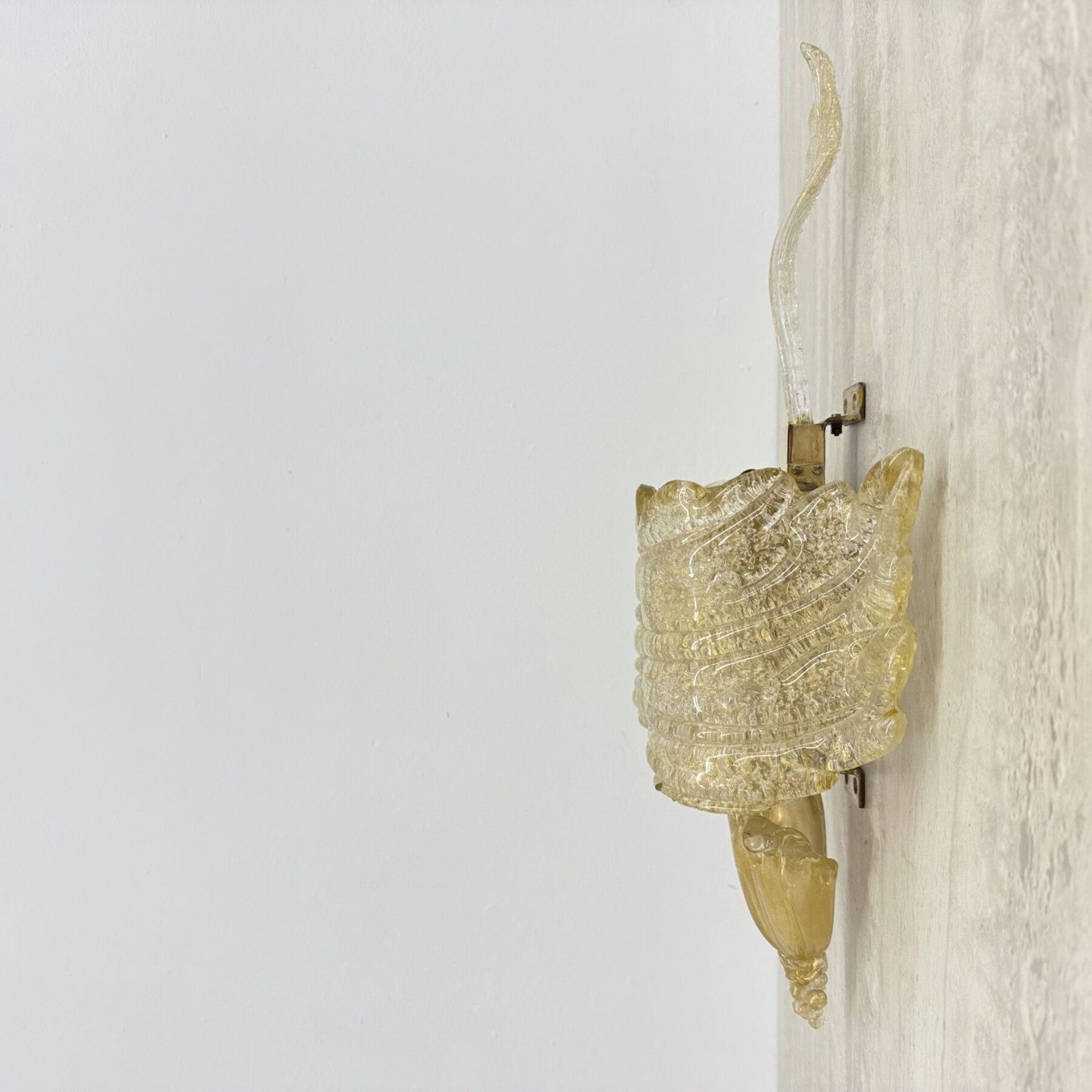 Barovier & Toso Wall Lamp Murano Glass , 1970s photo vinterior