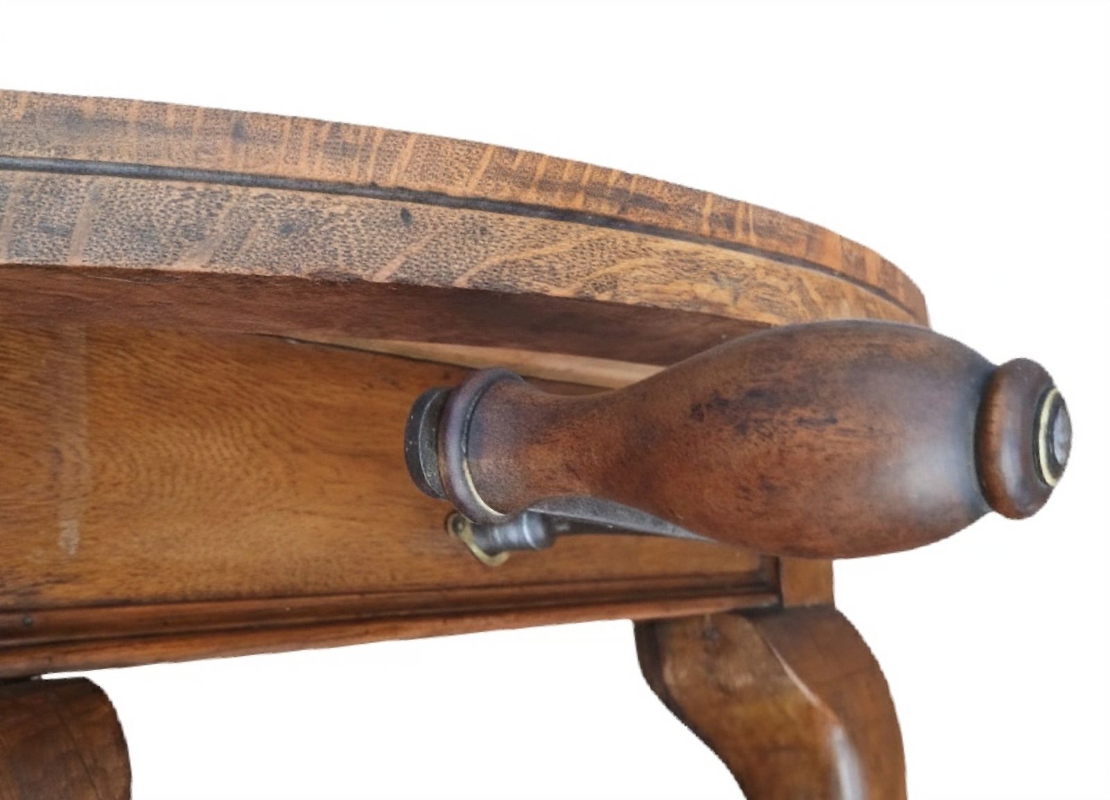 Victorian Quarter Sawn Tiger Oak Dining Table By Joseph Fitter Seats (4 6) photo vintage